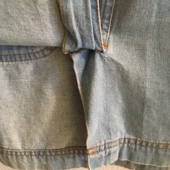 Vintage Looney Tunes Denim Overalls Style Dress with Rivet Buttons Ladies Large - Picture 10 of 11